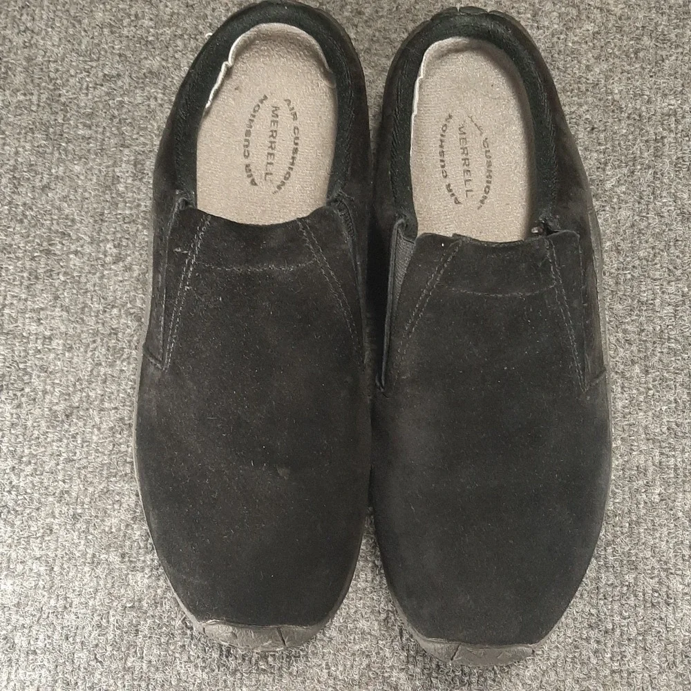Merrell Jungle Moc Shoes Mens Size 8 Black Suede Slip On Comfort Walking Casual